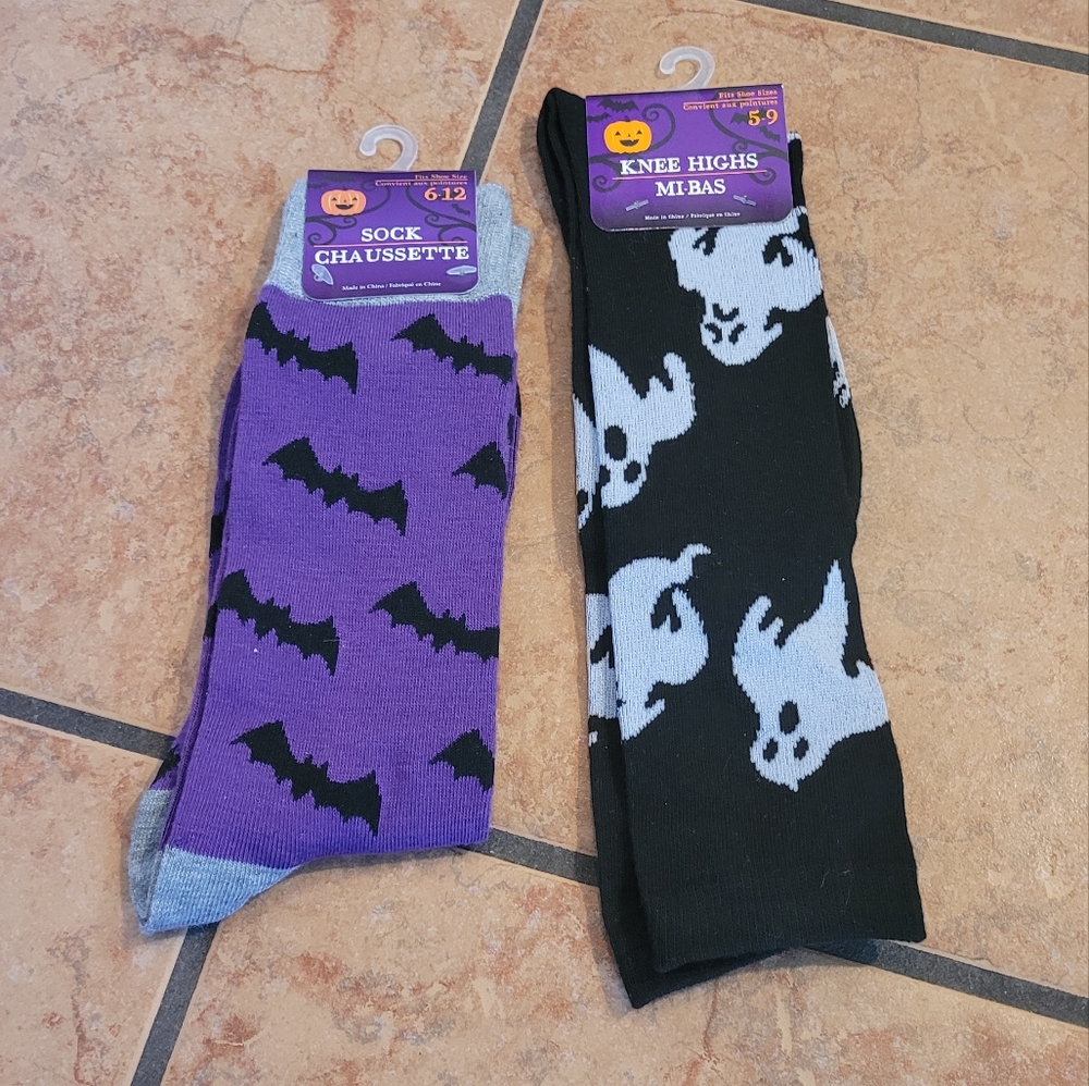 Halloween Socks! 2 Different Pairs!